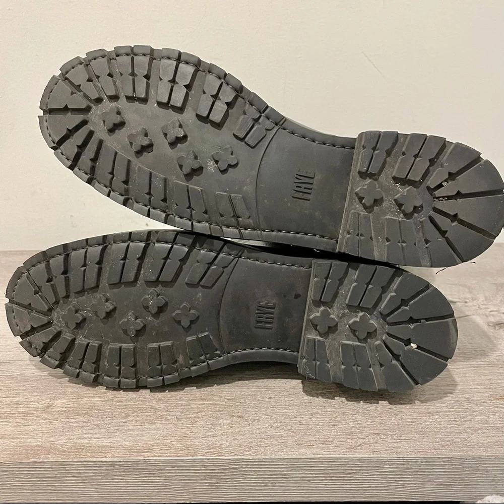 FRYE Natalie Mid Engineer Lug Shearling Boots - Picture 7 of 9